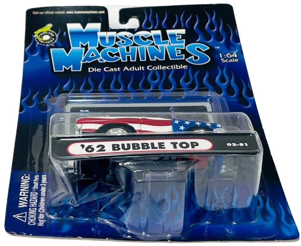 1962 BUBBLE TOP 02-81 Die Cast Adult Collectible 1:64 Scale Muscle Machines-NEW