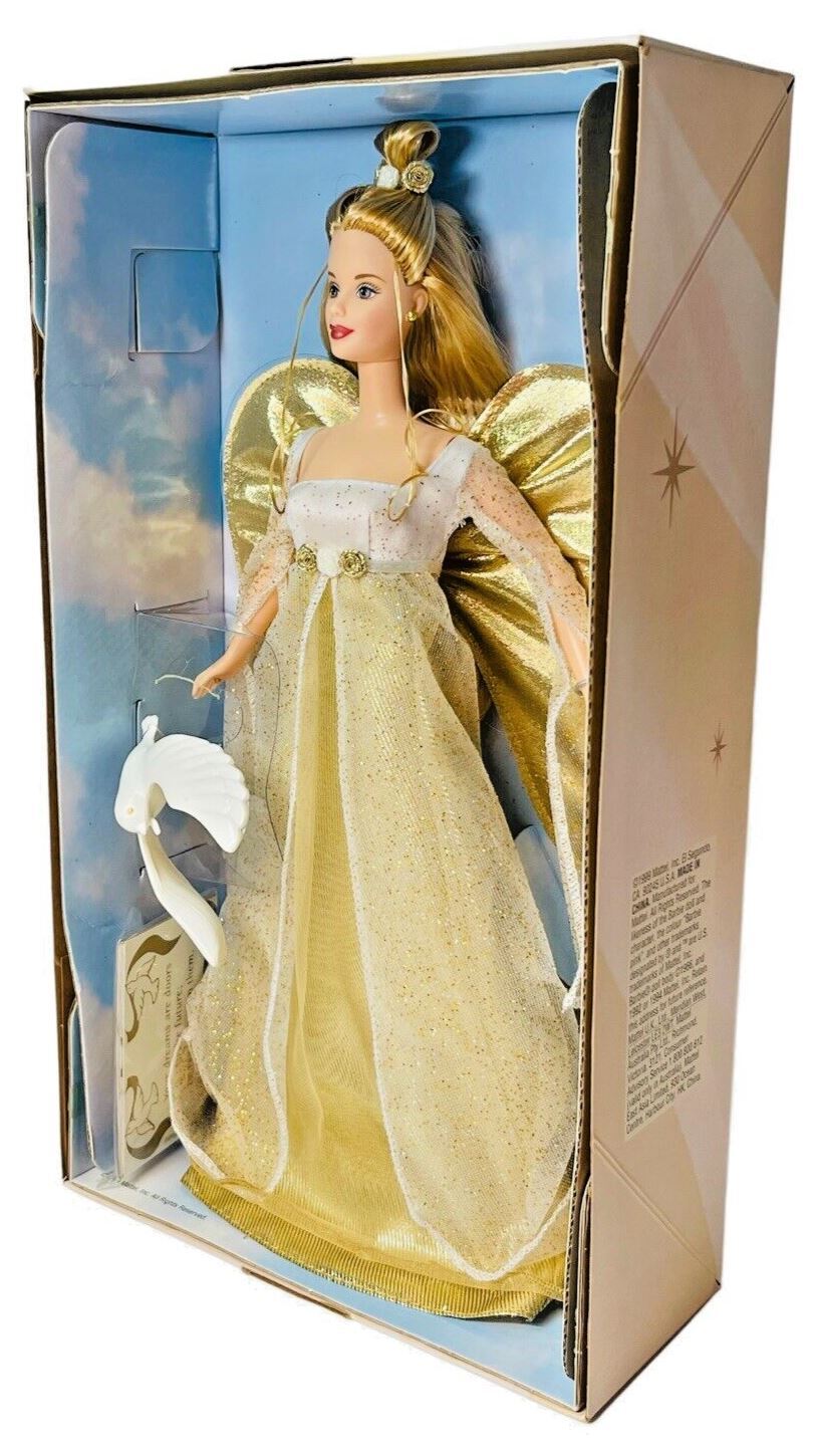 1999 Special Edition Barbie Doll ANGELIC INSPIRATIONS (Gold Gown w/Dove) 24984