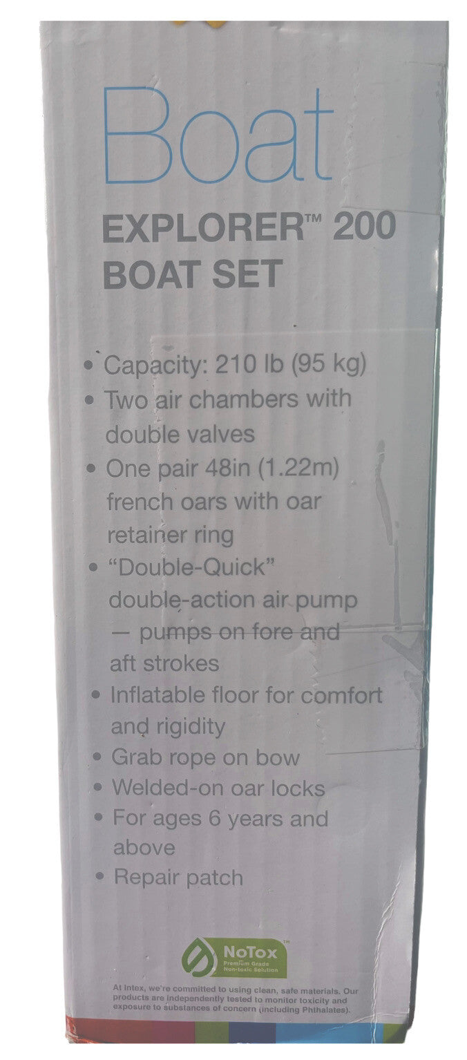 Intex Inflatable BOAT SET (73in X 37in X 16in) 2-Person Explorer 200 BRAND NEW.