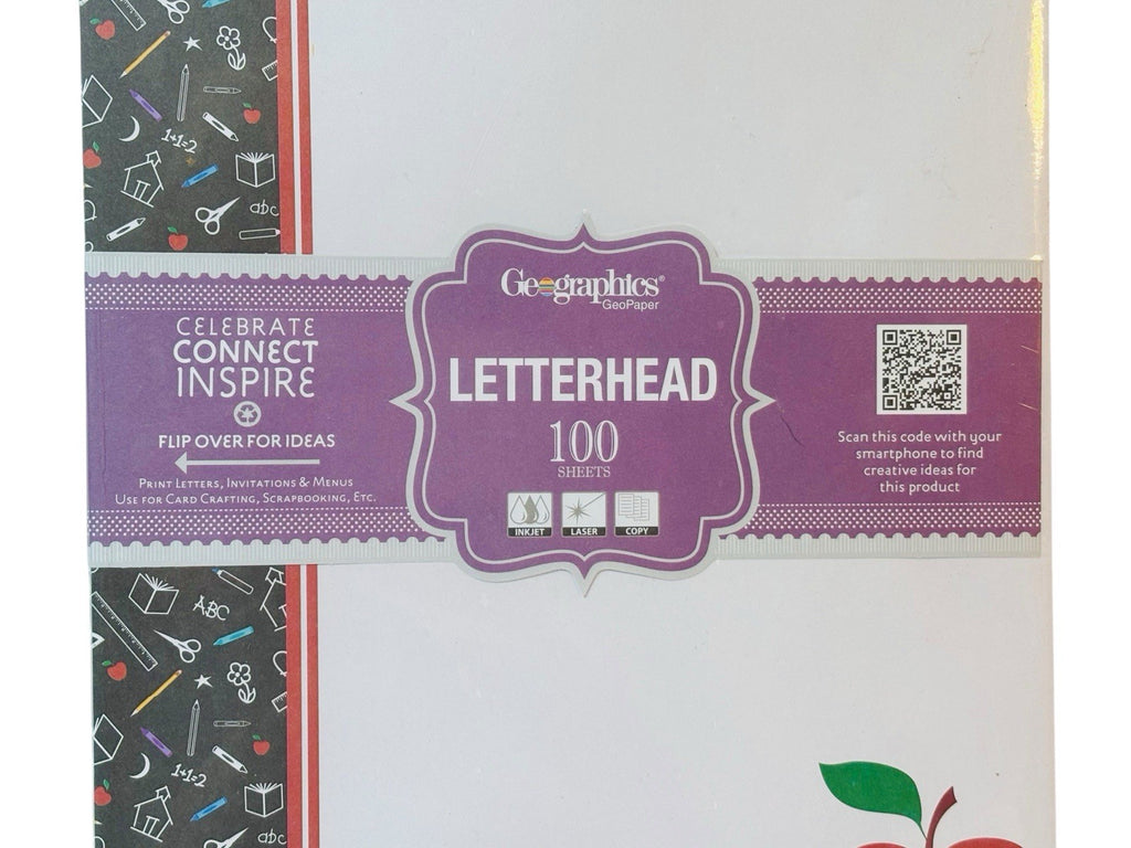 Geographics Letterhead 100 Sheets, Inkjet, Laser, & Copy. NEW Factory Sealed.