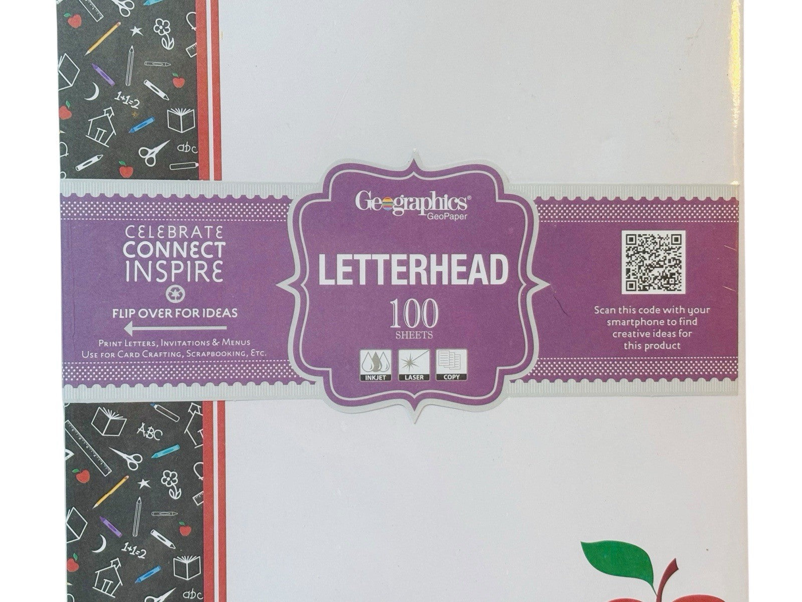 Geographics Letterhead 100 Sheets, Inkjet, Laser, & Copy. NEW Factory Sealed.