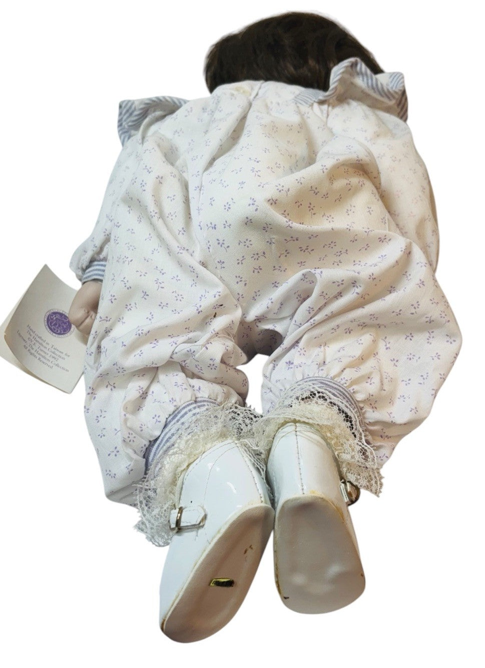 Virginia Turner 1992 Porcelain Doll Danielle Large Blue Eyes H-17” & 2.4Lbs.