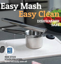 PRIORITY CHEF Stainless Steel Potato/Vegetable Ricer Masher Rubber Grip, 1/2 Cup