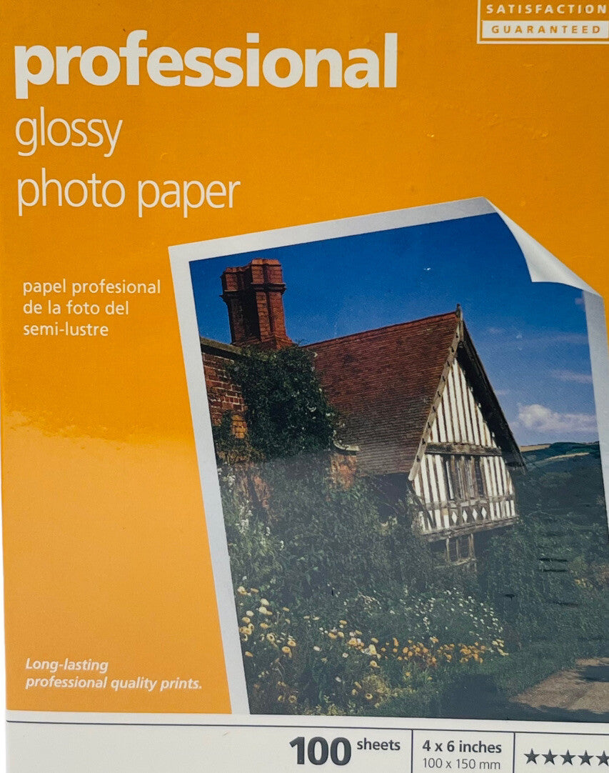 GLOSSY Photo Paper 4 x 6 in. 100 Sheets - Professional OfficeMax ~ NEW SEALED