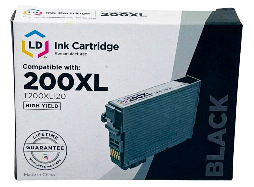 BLACK Ink Cartridge TM Compatible w/200XL T200XL120, HIGH YIELD - LD