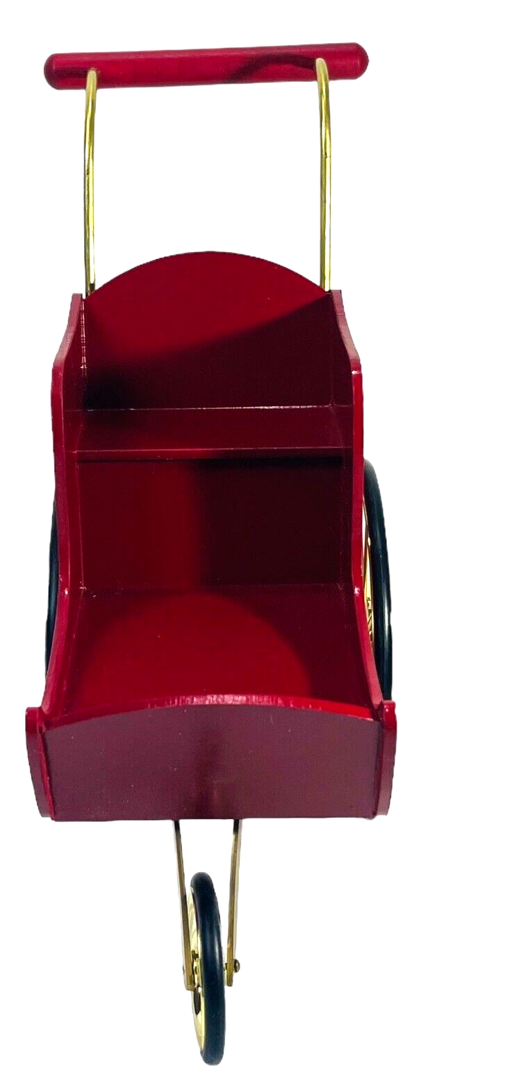 Red Wood Sleigh GREAT CENTER PIECE Material: Wood-Metal-ABS Plastic-Rubber