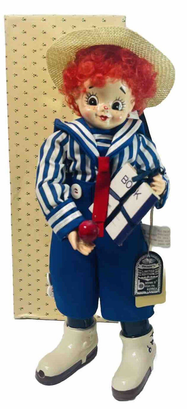 1986 Calendar Clown Doll  Brinns Limited Edition Sept. 14” H- Made  Korea