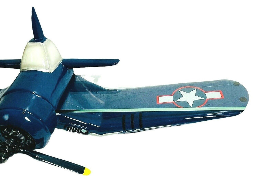 Tempered Glass Wall Shelf, Military Model Fighter Jet Design L23'' X W23" MINT