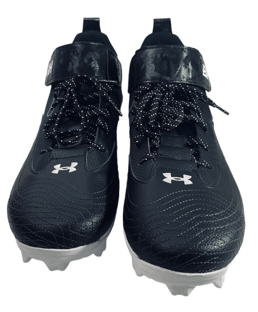 Black Under Armour Baseball Cleats Mens Sz. 14 Mid RM Shoes -Harper 3025587-001
