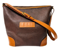 VINTAGE ELLE PARIS PURSE, ZIPPER CLOSER, ADJUSTABLE SHOULDER STRAP W 14” X H 11”
