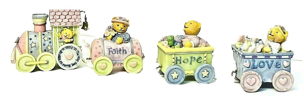 Porcelain Train Set Figurine "Faith-Hope-Love" Rasche Dicksons© 2003 - MINT