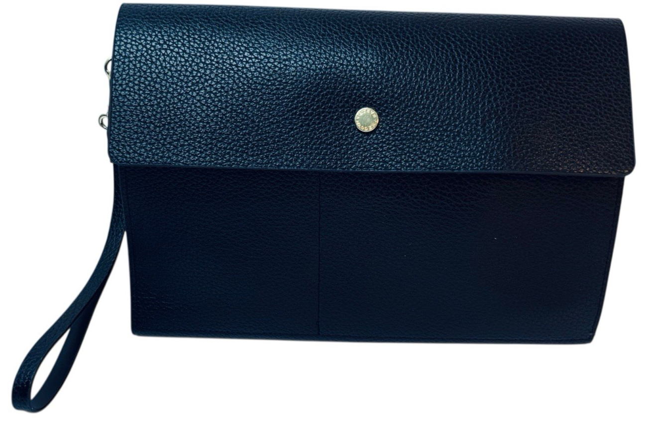 Steve Madden Clutch/Organizer "BLACK~ GOLD HARDWARE" with Strap. MINT CONDITION.