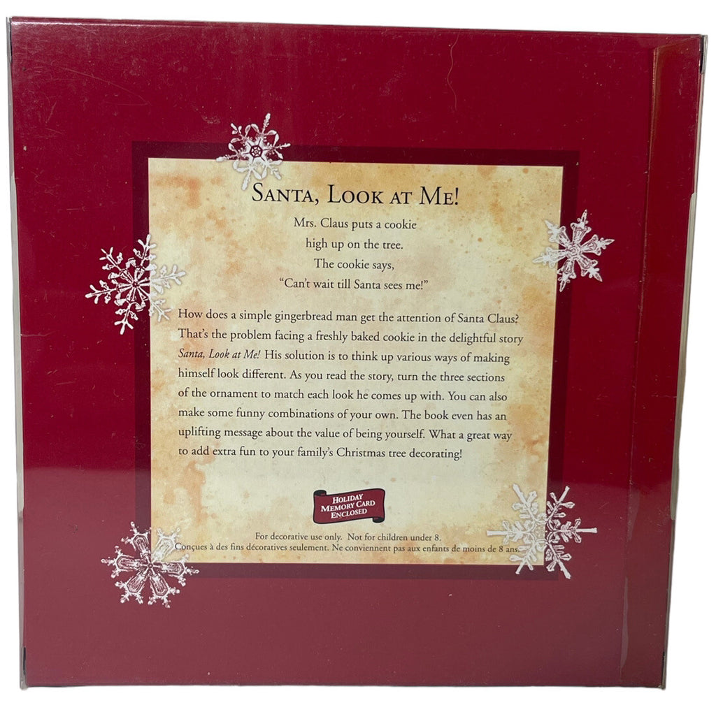 2004 Santa Look at Me! HALLMARK KEEPSAKE ORNAMENT Set of 2-Ornaments.