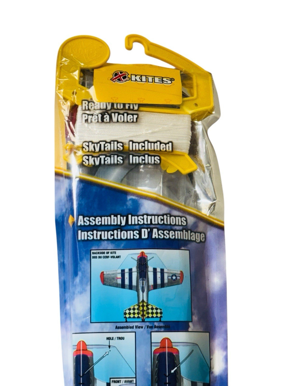 P-51 Mustang Kite 37-Inch-Wide with Handle Line and QuikClip Flying Aces X-Kites