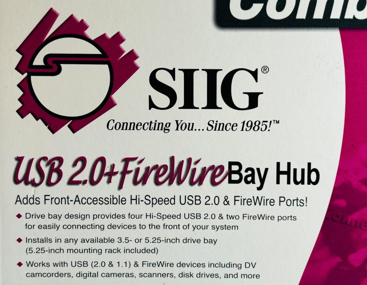 SIIG  USB20+1394 6-Port Bay (JUH62B22) 4-Ports Internal Hub "NEW"