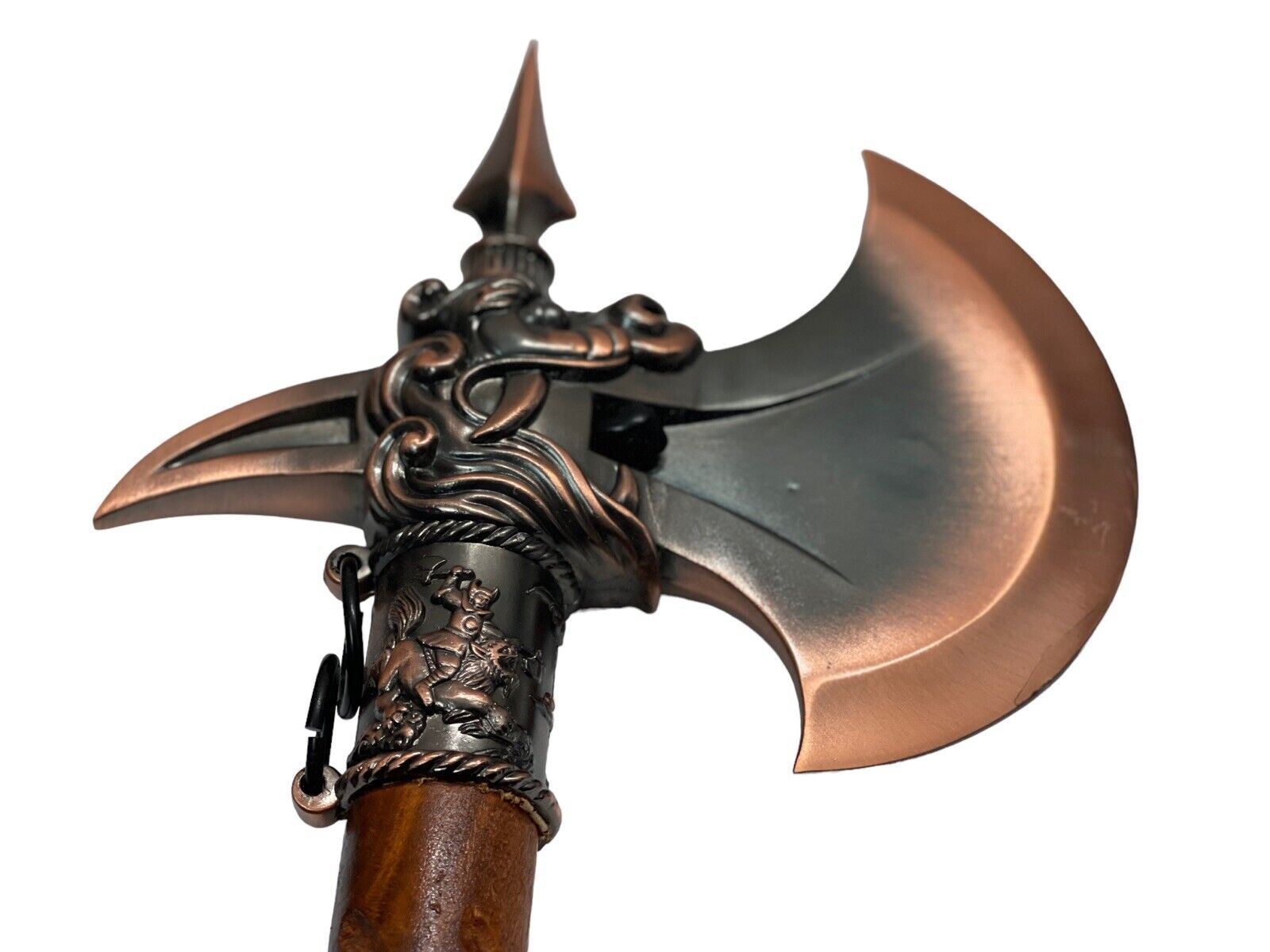 Viking Design Medieval Battle Axe 16th Century Half Moon/End Point-German 1/LEFT