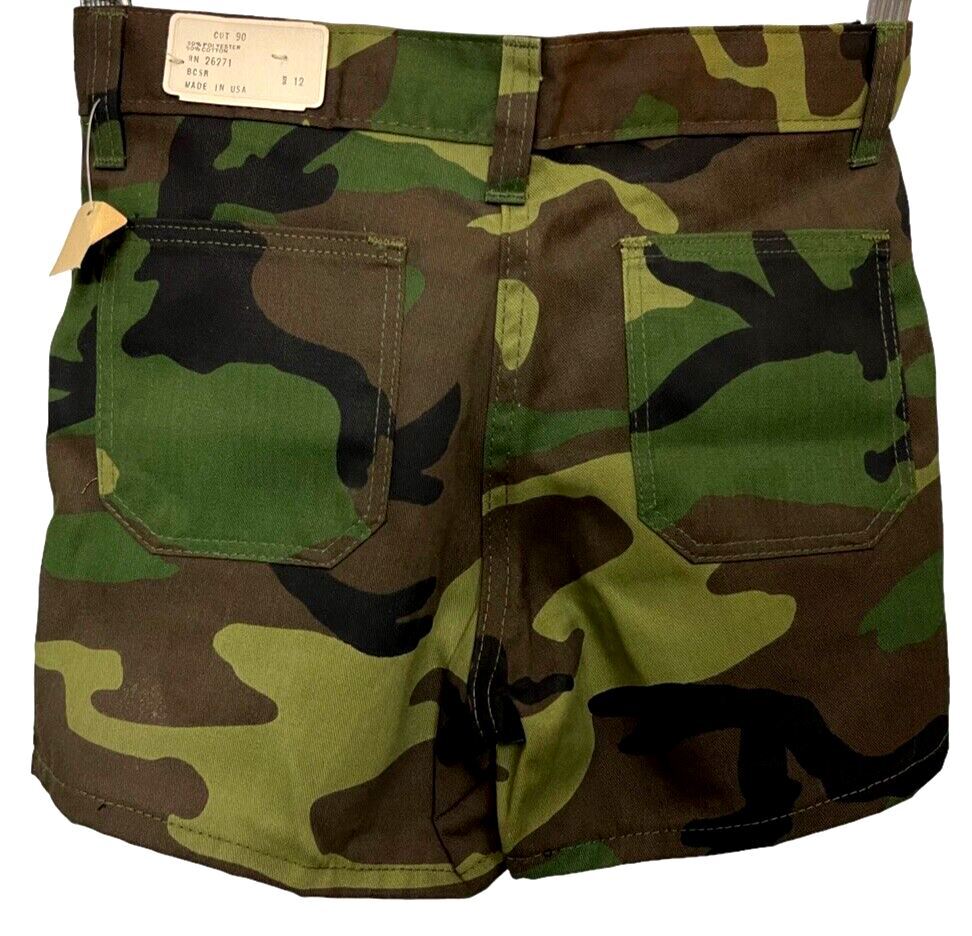 Camouflage Shorts Unisex CHILD Size 12 - Waist 13'' - Cut-90 Made In USA ~ NEW