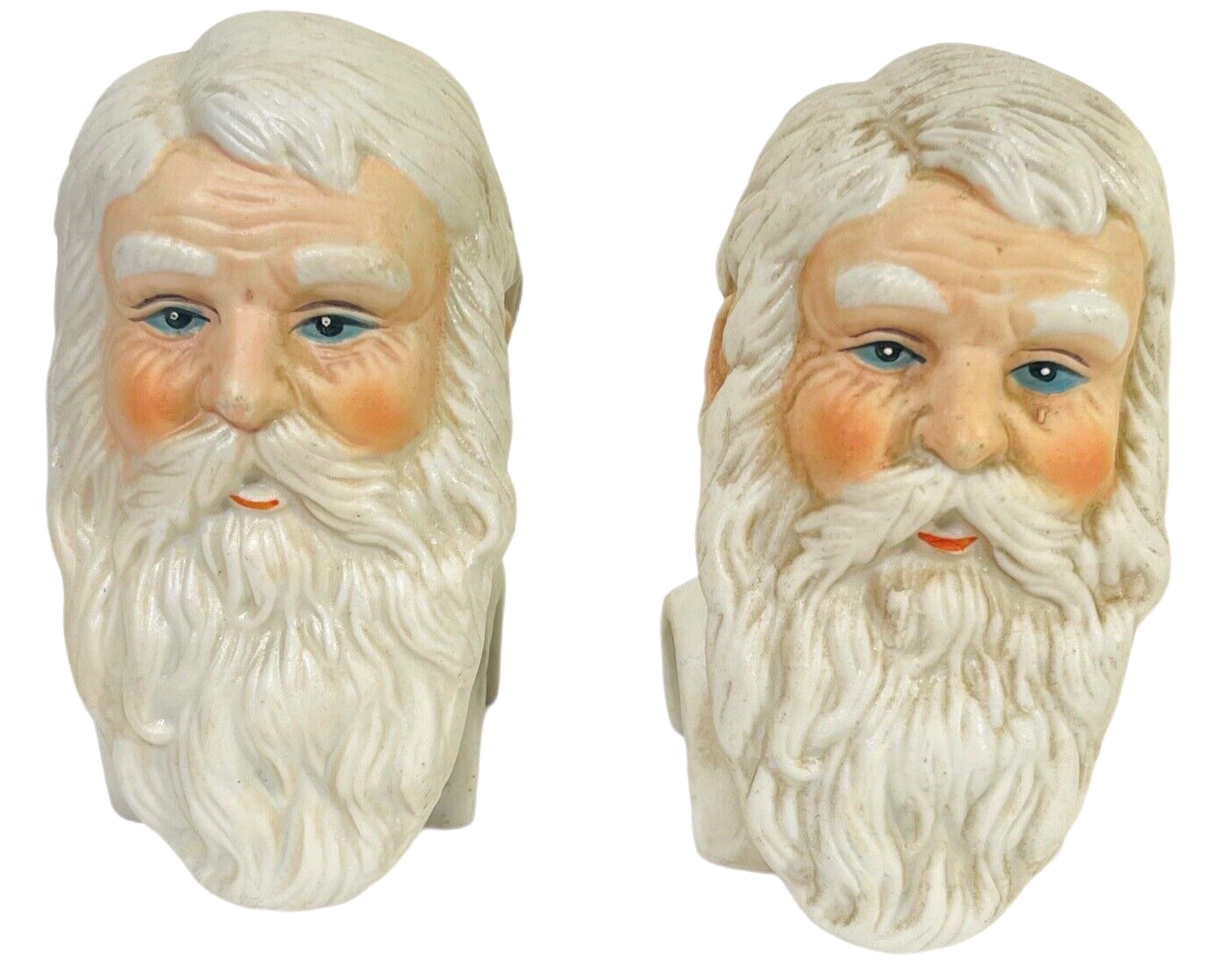 Porcelain Santa Face, Hands, & Boots, Christmas Creation - MIX LOT of 12