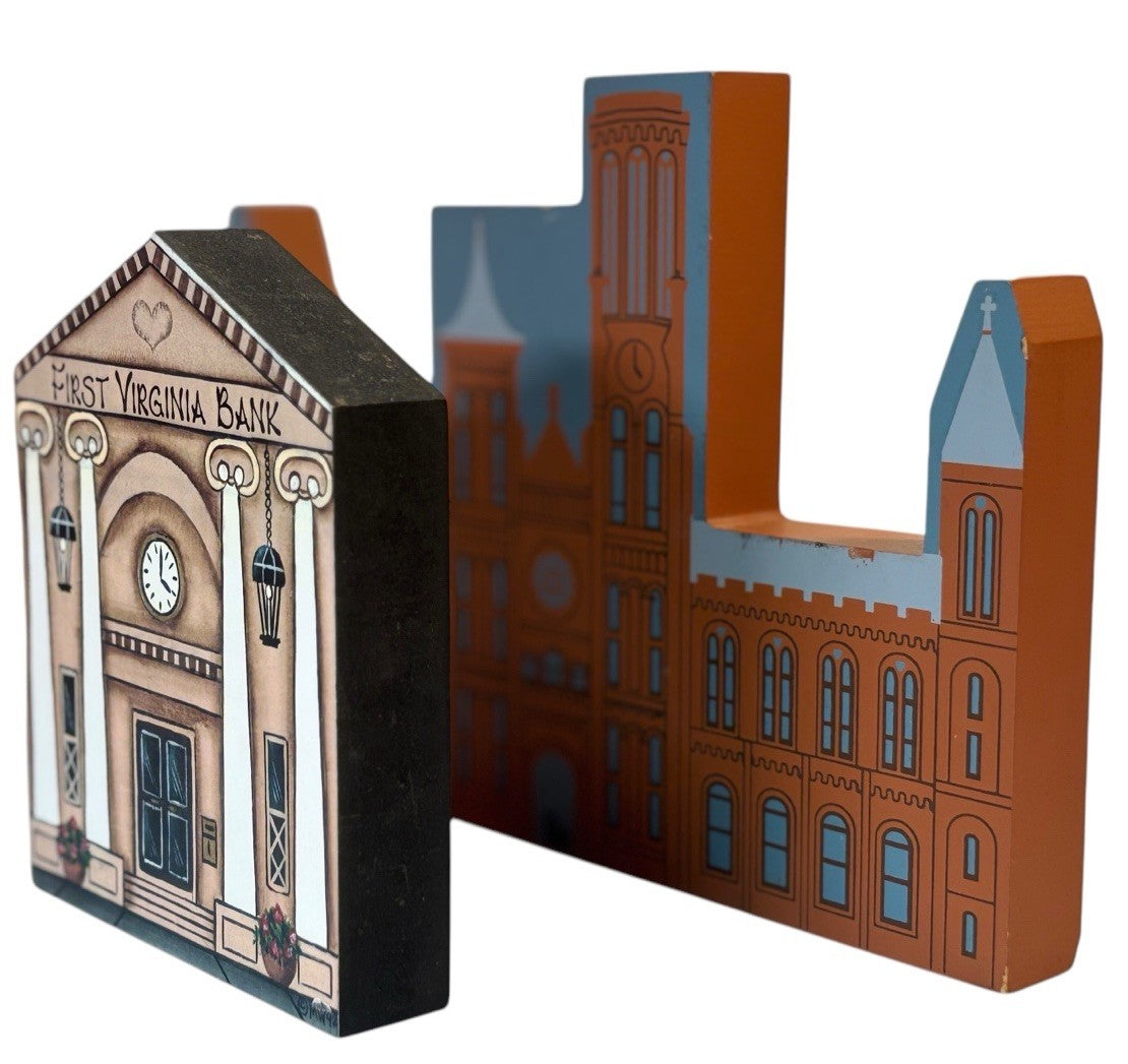The Cat's Meow Wooden SMITHSONIAN INST BUILDING DC ~ BRANDYWINE 1ST VIRGINA BANK