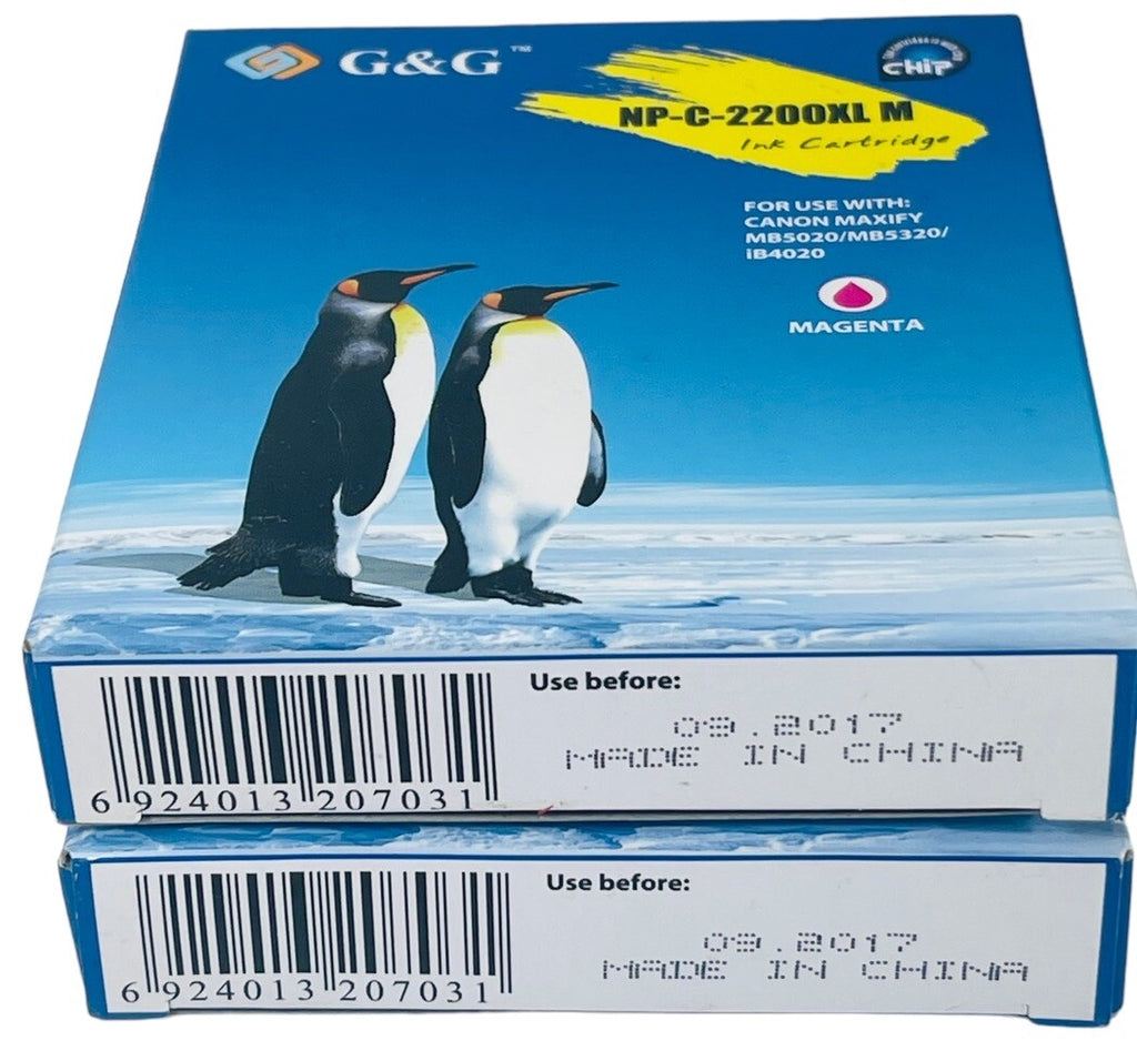 INK CARTRIDGE, COLOR-MAGENTA Expired 9/17~G&G NP-C-2200XL M, NEW FACTORY-SEALED