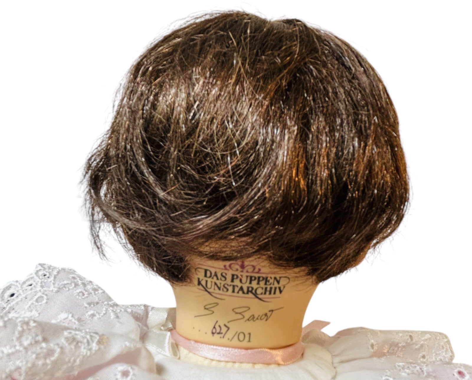 RARE DES PUPPENED KUNSTARCHIV PORCELAIN DOLL BABY 22'' TALL 3LBS WT. BY: S SAURT