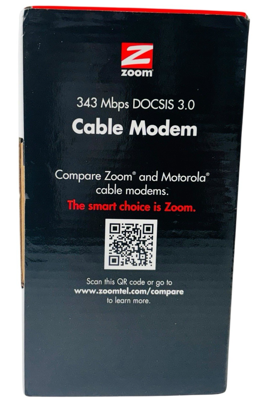 Zoom Cable Model 343 Mbps DOCSIS Model: 5341, BRAND NEW ~ IN ORIGINAL BOX