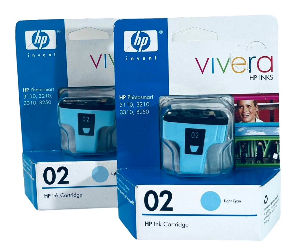 HP Genuine 02 (220 Prints) Light Cyan Ink Cartridge PHOTOSMART (C8771WN140)