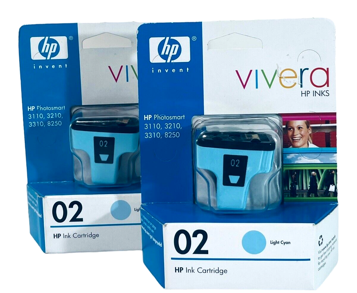 HP Genuine 02 (220 Prints) Light Cyan Ink Cartridge PHOTOSMART (C8771WN140)
