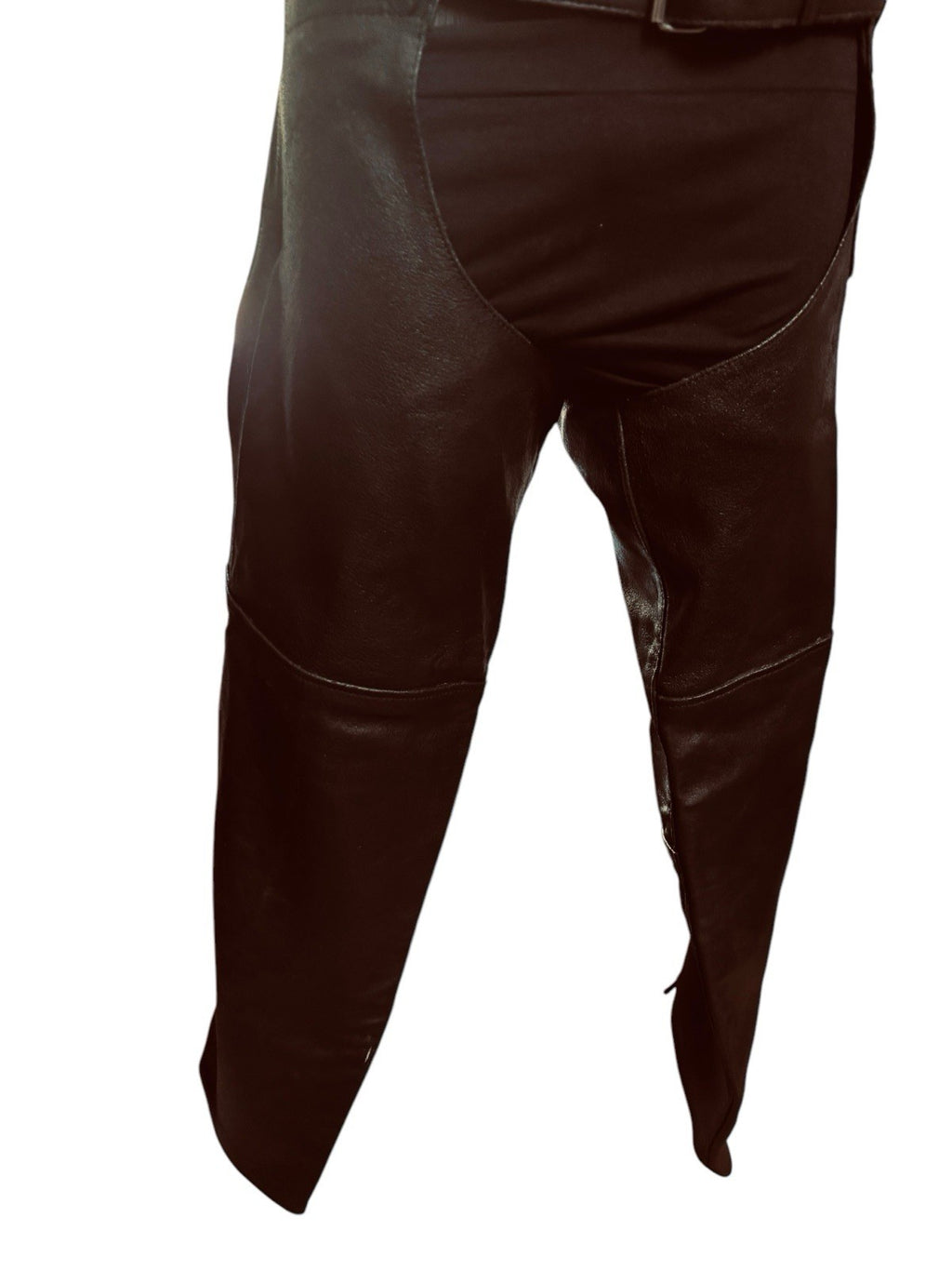 BARNEY'S Genuine Leather Motorcycle Chaps Men Size: M