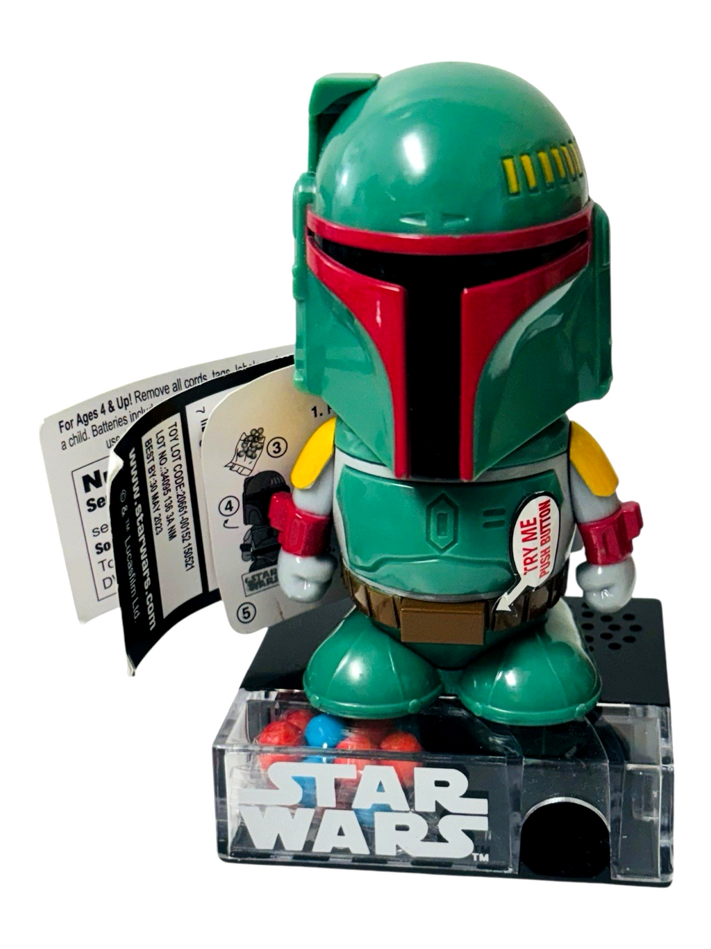 Star Wars Mandalorian Boba Fett The Child Candy Dispenser Electronic