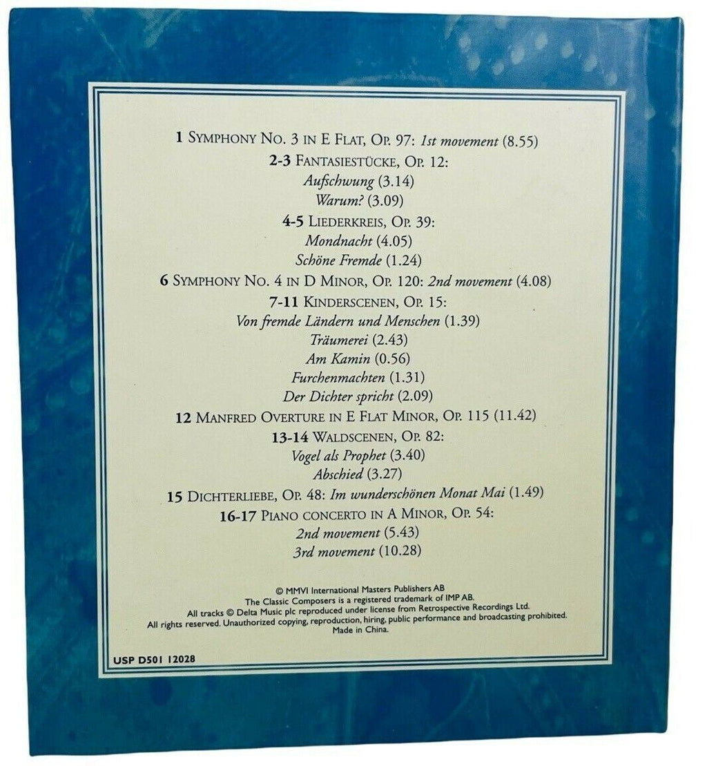 LOT-3 CLASSIC COMPOSERS CDS MOZART, SCHUMANN & SCHUBERT w/23 PAGE BOOKLET