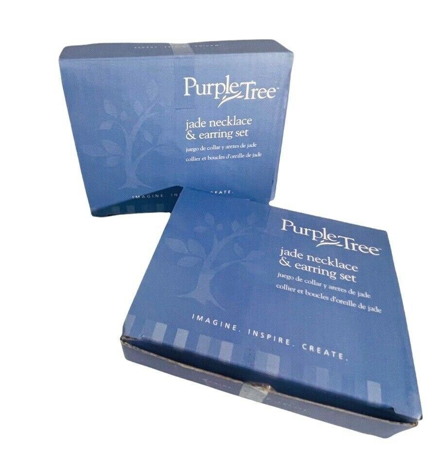 PURPLE TREE CRAFT SET CREATE YOUR OWN JADE NECKLACE & EARRING