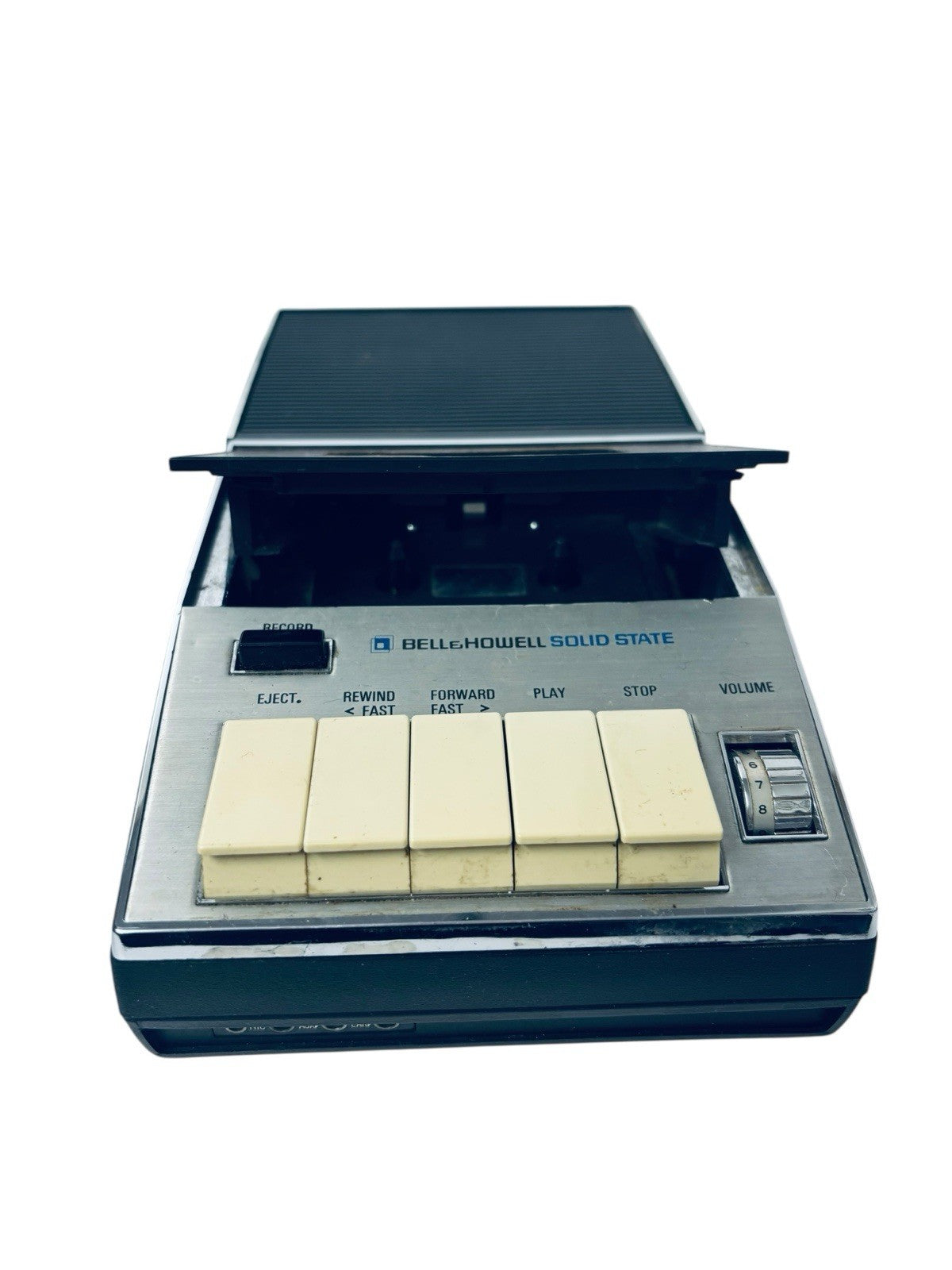 BELLE HOWELL CASSETTE RECORDER MODEL 294 D w/COVER CARRYING CASE TESTED/WORKS