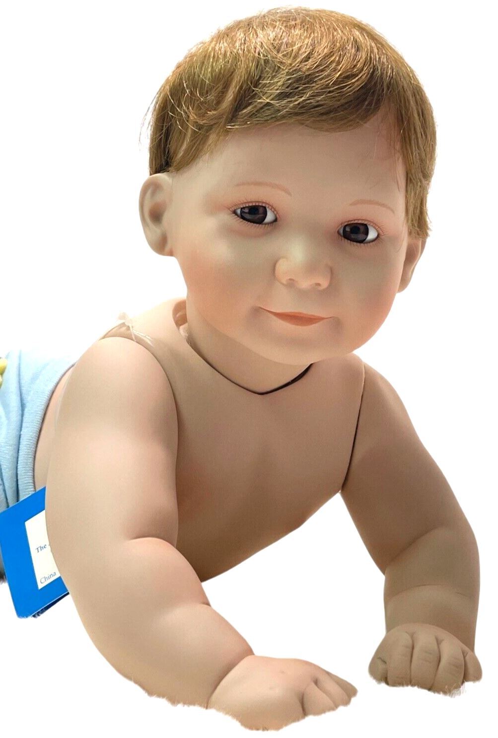 ASHTON-DRAKE GALLERIES 19'' BOY DOLL TC04229 PORCELAIN w/CERTIFICATE 1994