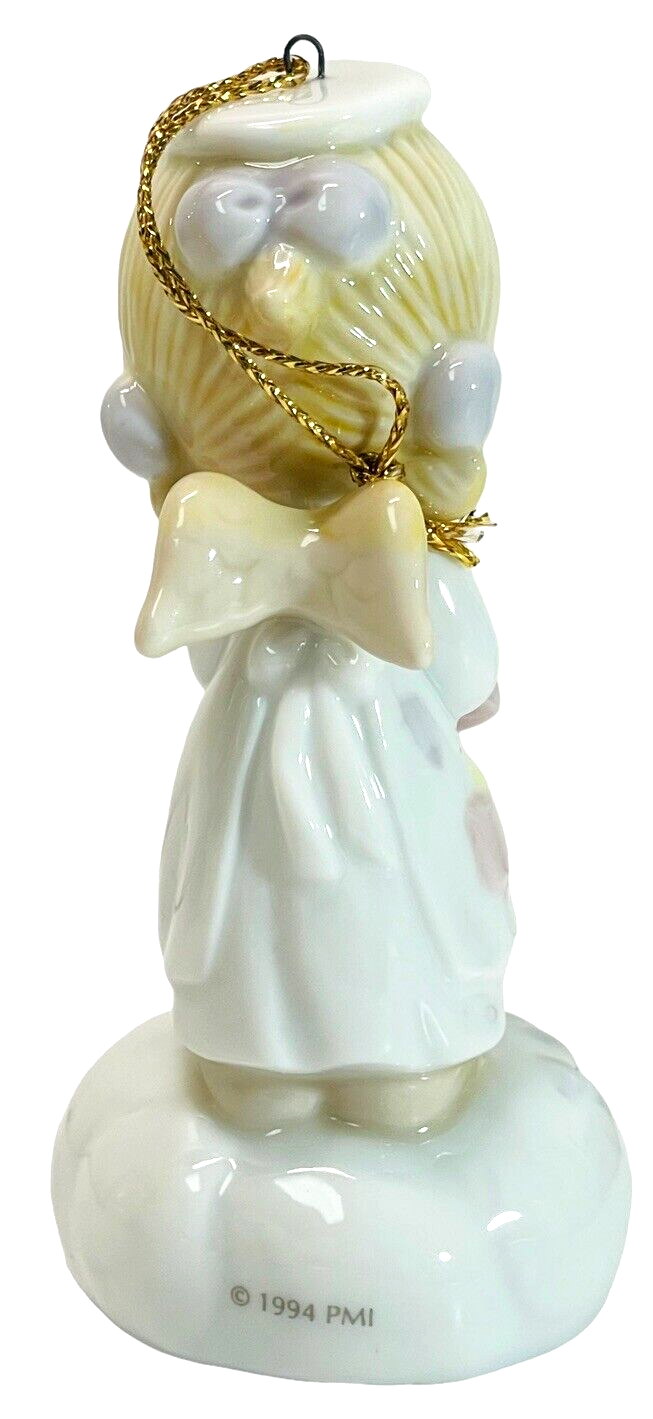 1994 Enesco Precious Moments Figurine ~ ANGEL W/WATER CAN X'MAS MUSICAL