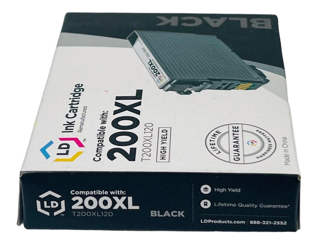 BLACK Ink Cartridge TM Compatible w/200XL T200XL120, HIGH YIELD - LD