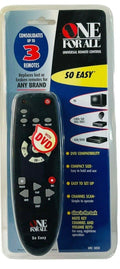 UNERVALSAL REMOTE CONTROL ONE FOR ALL "CONSOLIDATES UP TO 3 REMOTE" BRAND NEW