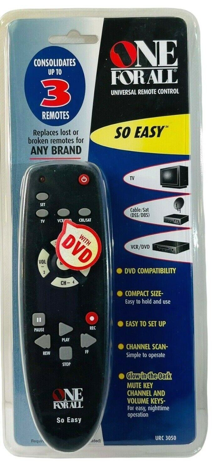 UNERVALSAL REMOTE CONTROL ONE FOR ALL "CONSOLIDATES UP TO 3 REMOTE" BRAND NEW