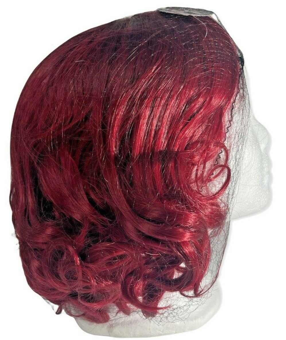 BRAND NEW 2-Tone Ombre Wig 12” (Black & Wine Red) Temperature Fiber Synthetic
