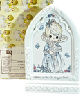 Precious Moments GIRL HOLDING CROSS PLAQUE 1993 Enesco - 255866