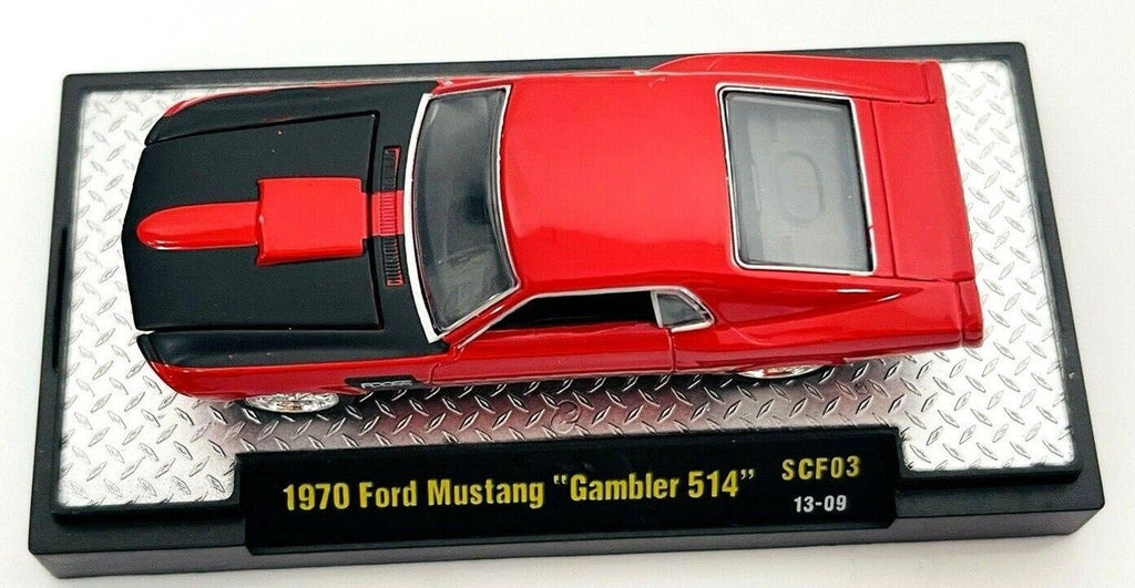 Diecast Cars - 1970 MUSTANG GAMBLER 514 & BOSS 429 w/Display Stands- M2 Machine