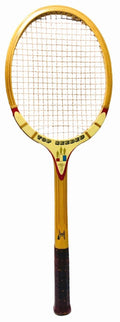 VINTAGE WOODEN TENNIS RACQUET~TOP SEEDED 444-HEAD EGG SHAPE 10.5" L X 8"-WT 10OZ