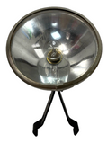 CAMERA SPOTLIGHT ~ CHORM & BLACK W/CONNECTORS ON BACK~5" X 5" ROUND ~ RARE