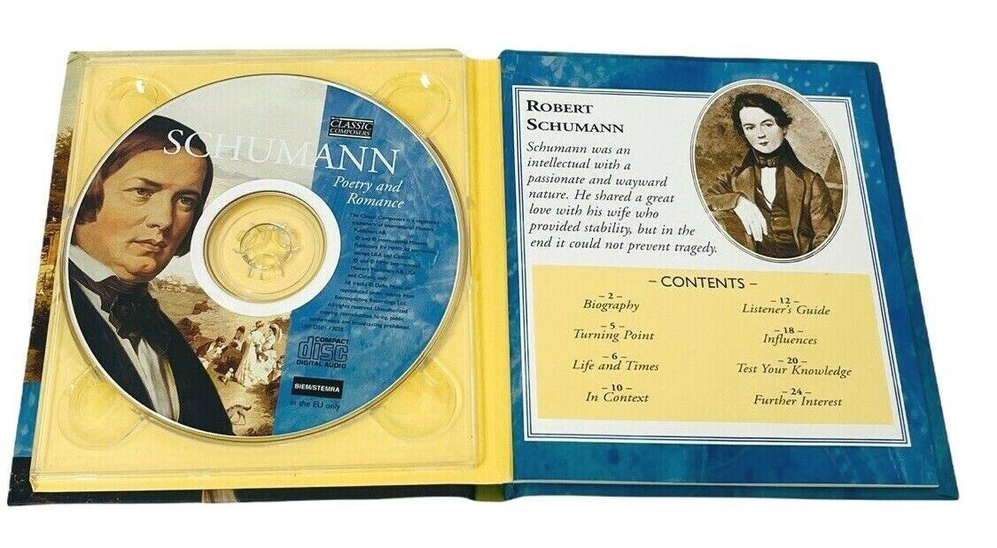 LOT-3 CLASSIC COMPOSERS CDS MOZART, SCHUMANN & SCHUBERT w/23 PAGE BOOKLET