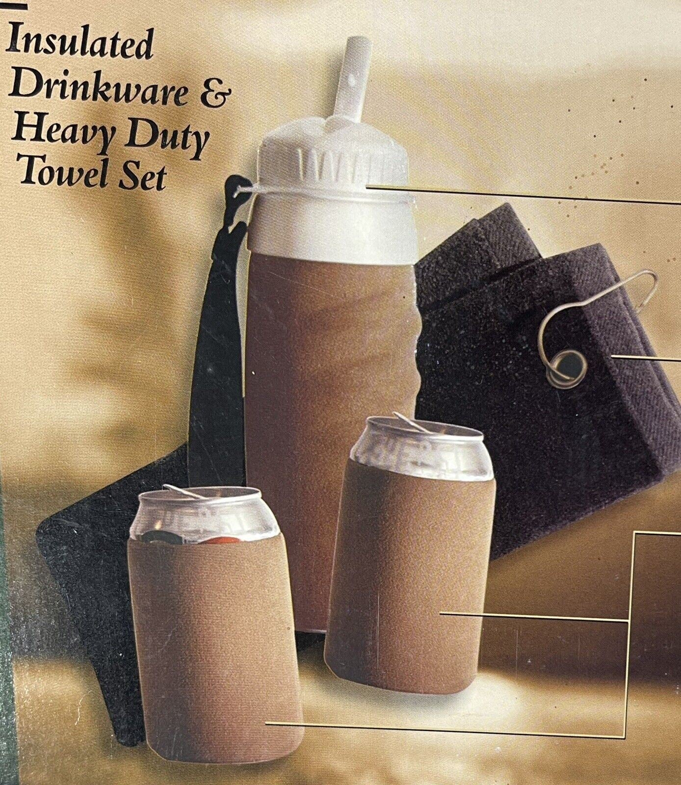 GOLFERS Drinkware & Towel Set - BRAND NEW.