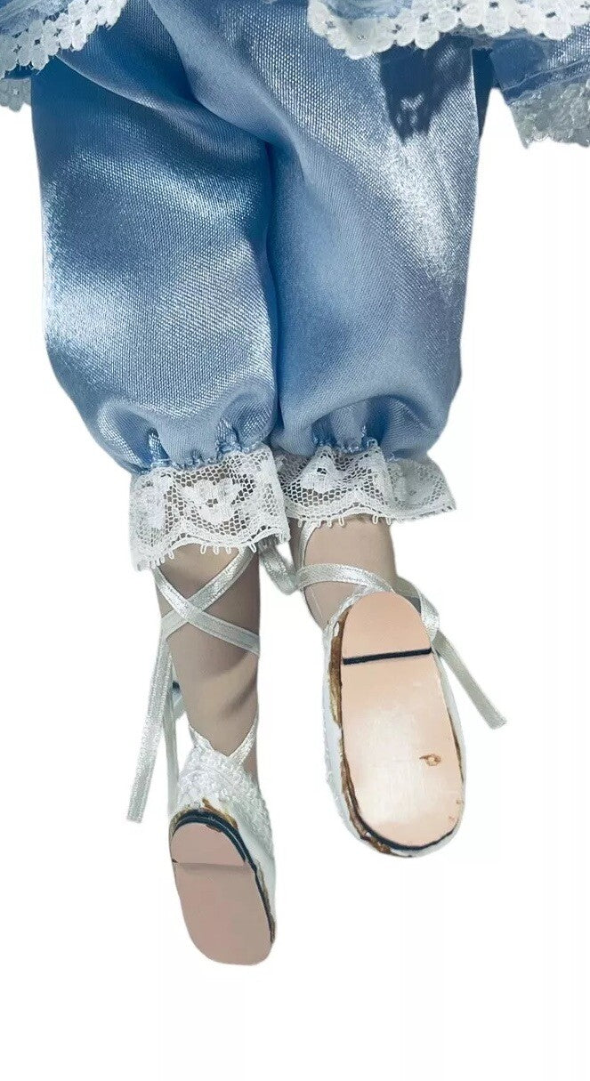 J.MISA COLLECTION PORCELAIN 18'' BALLERINA DOLL EMILY ~ SATIN BLUE OUTFIT.