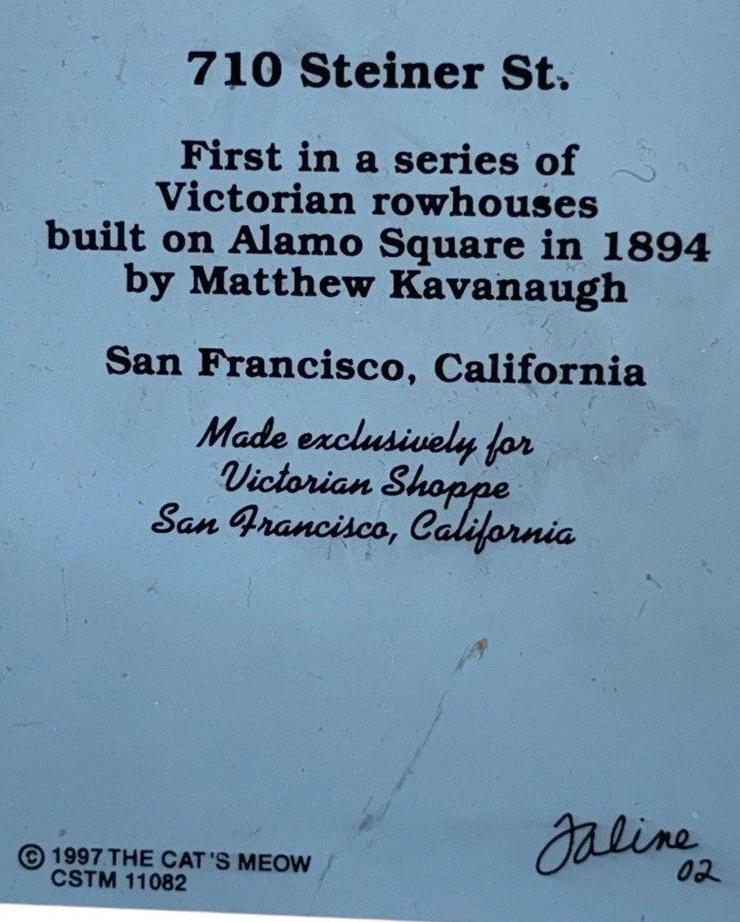 The Cat's Meow Wooden 1933 GOLDEN GATE BRIDGE ~ 1984 VICTORIAN ROWHOUSE ALAMO SQ
