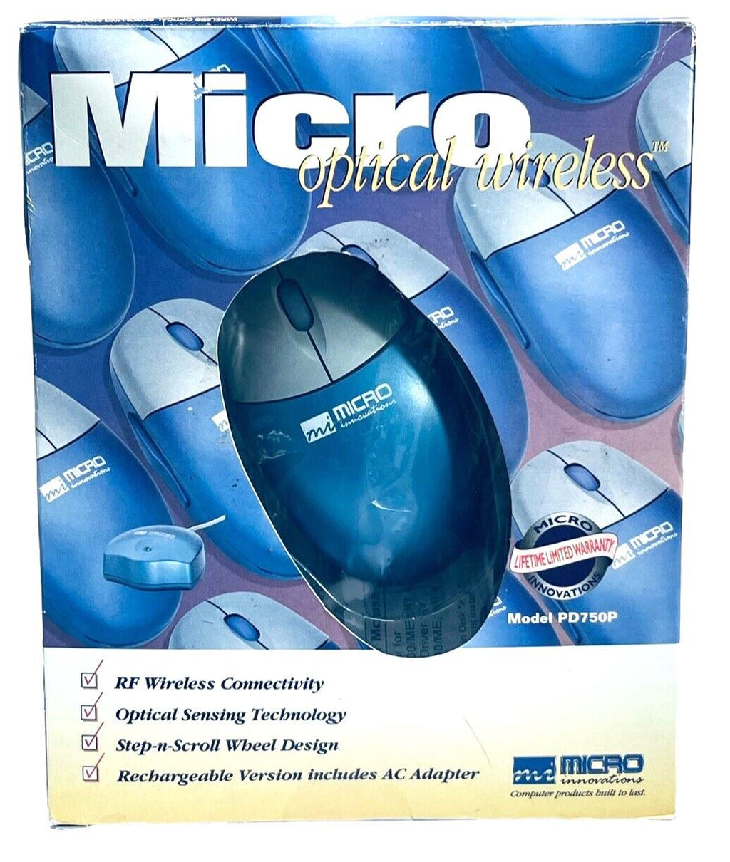 WIRELESS MICRO MOUSE OPTICAL MODEL PD750P (RF WIRESS CONNECTIVITY) w/5-BUTTOMS