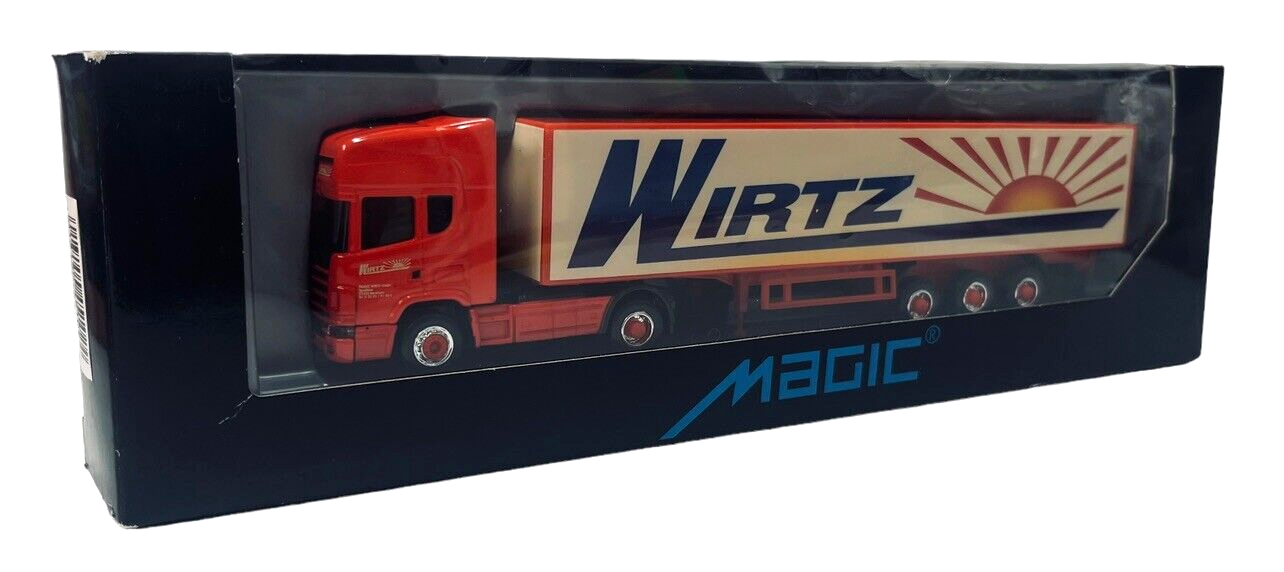 HERPA MAGIC SCANIA TRACTOR TRAILER TRUCK WIRTZ SPEDITION DIE-CAST SCALE 1:87