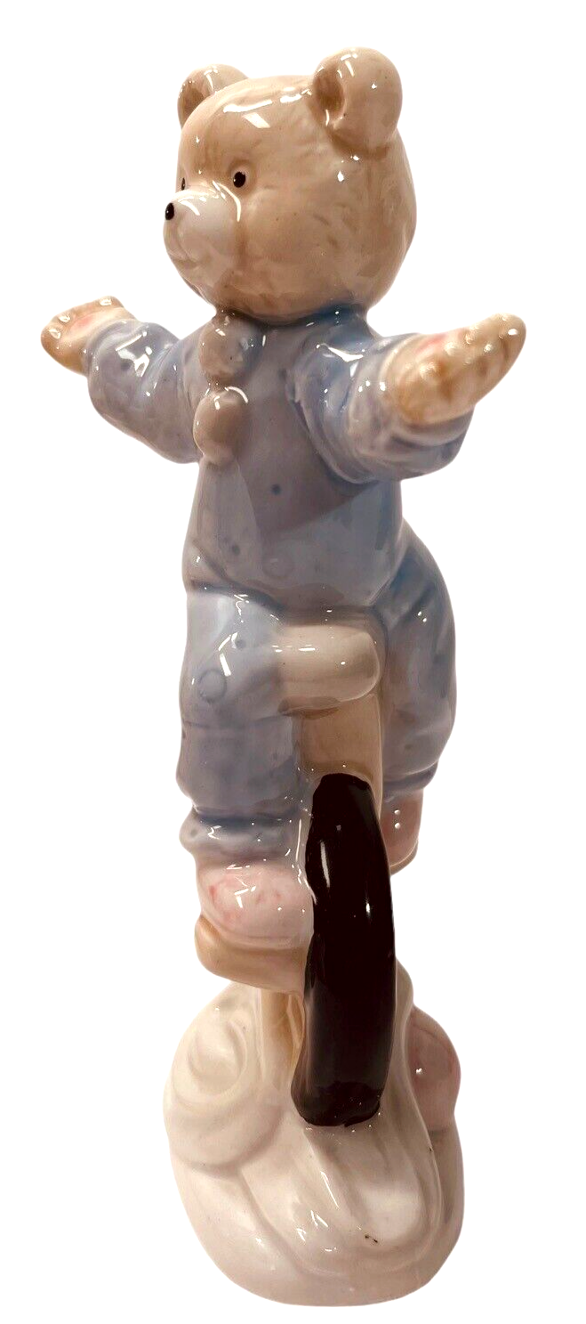 Porcelain Circus Bear on Unicycle Figurine - Sorrento Collection - Original Box
